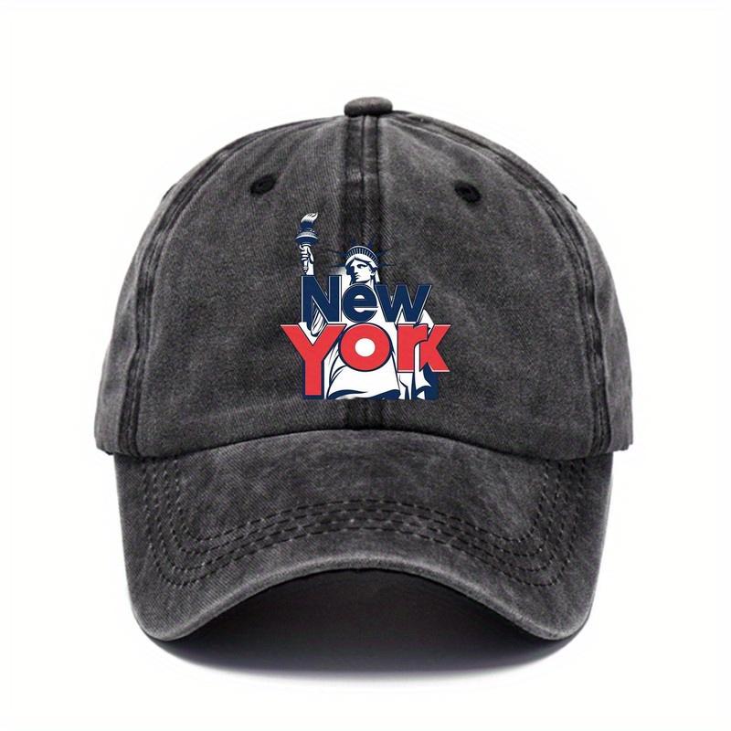 Statue of Liberty New York Baseball Cap Unisex Washed Cotton Adjustable Outdoor Sun Protection Hat