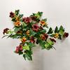 1/2Pcs Artificial Flower with Leaves 12 Fork UV Resistant Fake Plastic Flower Home Table Centerpiece Indoor Outdoor Faux Bloom Decoration