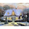 Full Round Diamond Painting Handmade Winter Scenery Cross Stitch 5d Diamond Embroidery House Landscape Decor