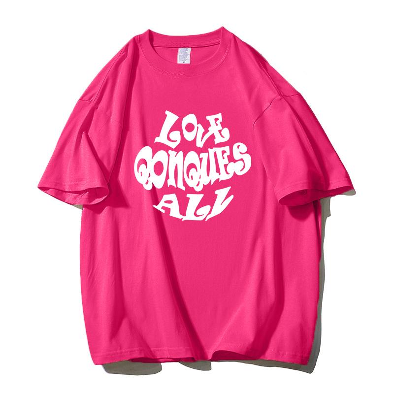 Shellsuning Oversized Letter Graphic T Shirts Men Summer Soft 100% Cotton Short Sleeve Tees Female Trendy Loose High Street Tops