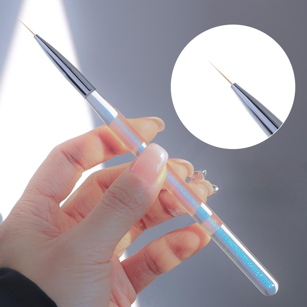 5Pcs/set Nail Brush Sweeping Pen Aurora Light Therapy Pen Round Head Nail Paint Pen Blending Thread Brush Full Set of Tools