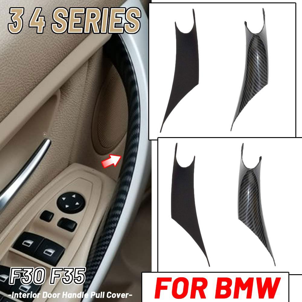 2 sztuk styl włókna węglowego klamka wewnętrzna Pull osłona ochronna dla BMW 3 4 serii F30 F35 2012 2013 2014 2015 2016 2017
