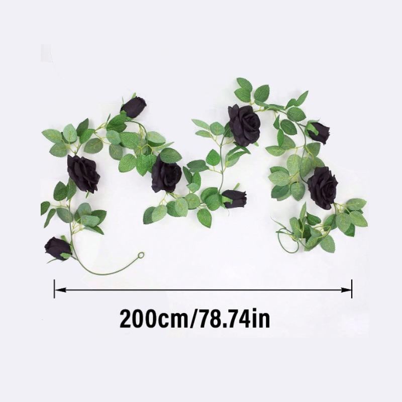 Vår Kunstig Hvit Rose Ranke Kunstig Grønn Plante Kunstig Blomsterbue Hjemmedekorasjon