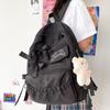 College Stijl Schattige Contrasterende Kleur Strik Geplooide Persoonlijkheid Studenten Rugzak Rugzak Voor Vrouwen Dames Handtas(Geen hanger)