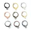 14x12mm 30pcs High Quality Silver Plated Rose Gold Color Rhodium Plated Brass French Earring Hooks Wire Settings Base Whole Sale