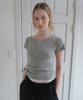 Sseomweeobeoteo Lay Button Raglan Top - Gray