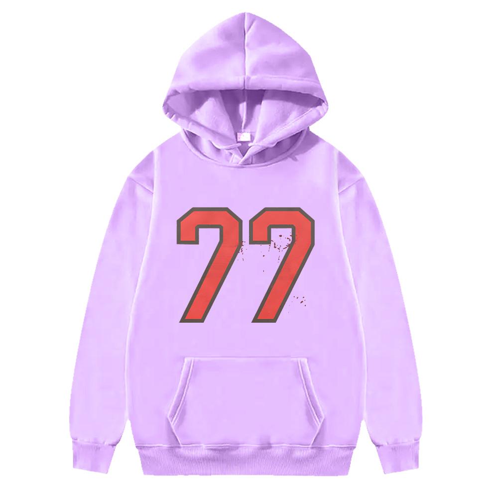 

I Barely Know Her 77 Hoodie Sombr merch Hip Hop Style Graphic Top Men Casual Sweatshirts Long Sleeve Pullovers Unisex Streetwear XS світло-фіолетового кольору