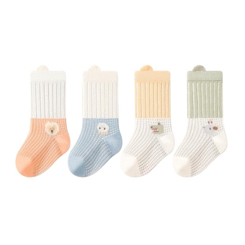 

Baby Toddler Mid-Calf Cotton Socks (4 Pairs) M