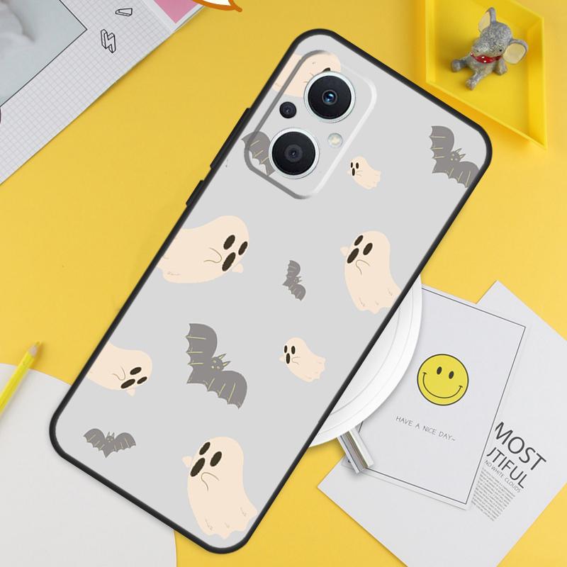 

Cute Halloween Ghost Bat For OPPO Reno 14 12 11 10 13 Pro 8T 11F 12F 13F 14F 7 8 Lite OPPO Find X9 X8 X6 X5 Pro Case OPPO Find X9