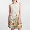 Women's Summer Dress Casual Sleeveless Round Neck Floral Print Vest Sundress
