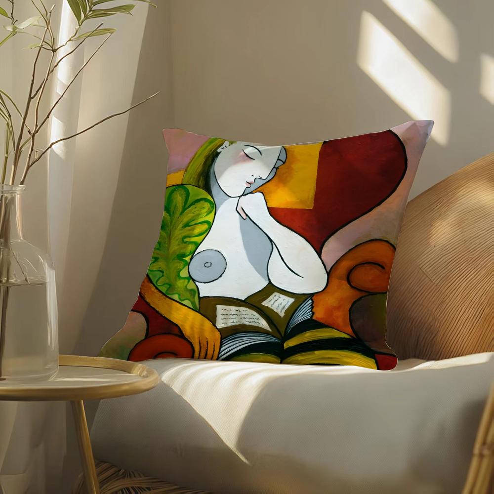 Legend Art Artist P-Pablo Picasso Pillow Case Pattern Printed Pillowcase For Living Room Sofa Cushion Cover & Bedroom Decor
