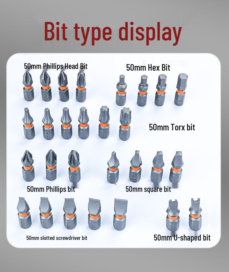 Electric Screwdriver Bit Set: Versatile, Durable, Multi-Style Resilient Bits