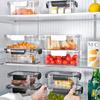 3 Größen Kühlschrank Aufbewahrungsbox Klar Versiegelt Rechteckig Frischhalteboxen Lebensmittel Gemüse Obst Lunchbox Küchenorganisator