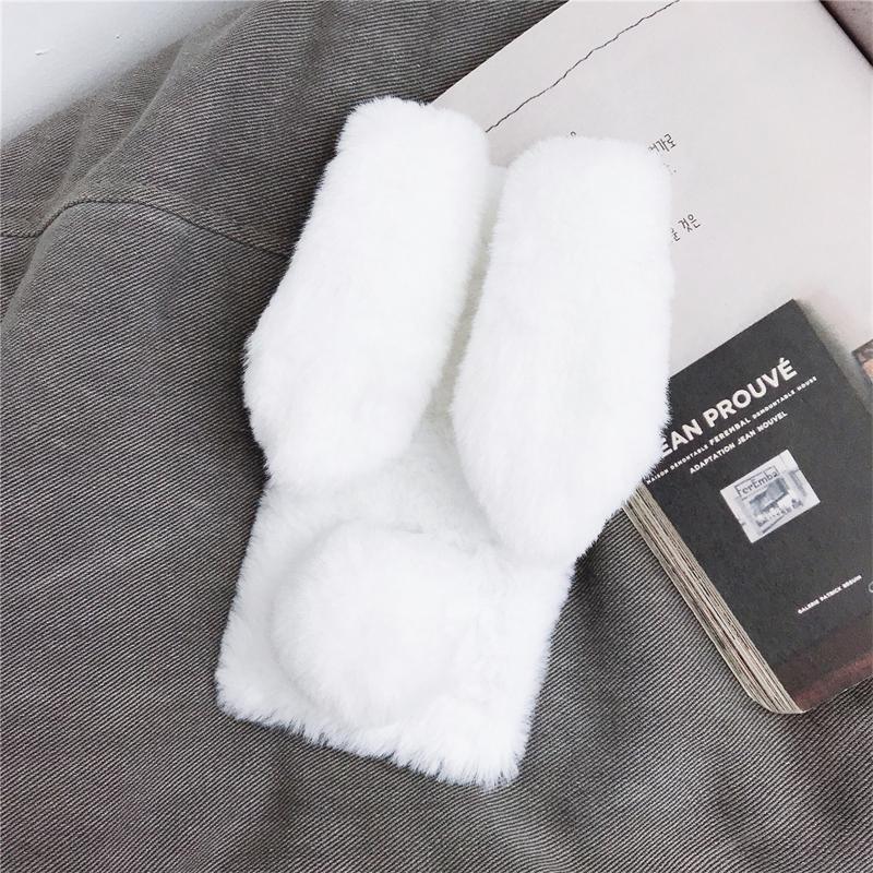 

Soft Fur Phone Case For Samsung Galaxy M32 M22 M12 M51 M31s M21s M11 M05 M04 M02s M01s Core Furry Rabbit Bunny Warm Plush Cover Galaxy M10 белый