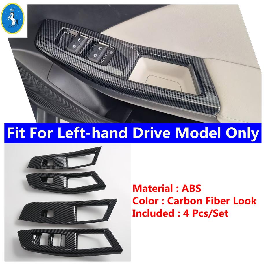 Window Lift Button / Head Lights Button / Inner Door Bowl Cover Trim For MG3 MG 3  - 2025 Carbon Fiber Look Accessories