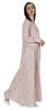 Bimba Printed Long Islamic Dress For Women  S Round Neck Muslim Prayer Robe