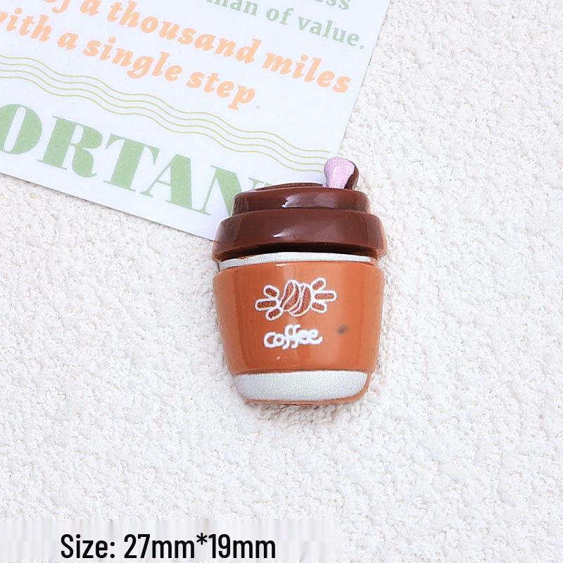 Cartoon Coffee Series DIY Resin Accessories Kit: Phone Case, Hair Clip, Jewelry Craft Supplies