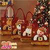 1-20PC Christmas Tote Bags Snowman Fawn Santa Claus Gift Bags for Kids Candy Storage Bags Xmas Party Holiday Decoration Supplies