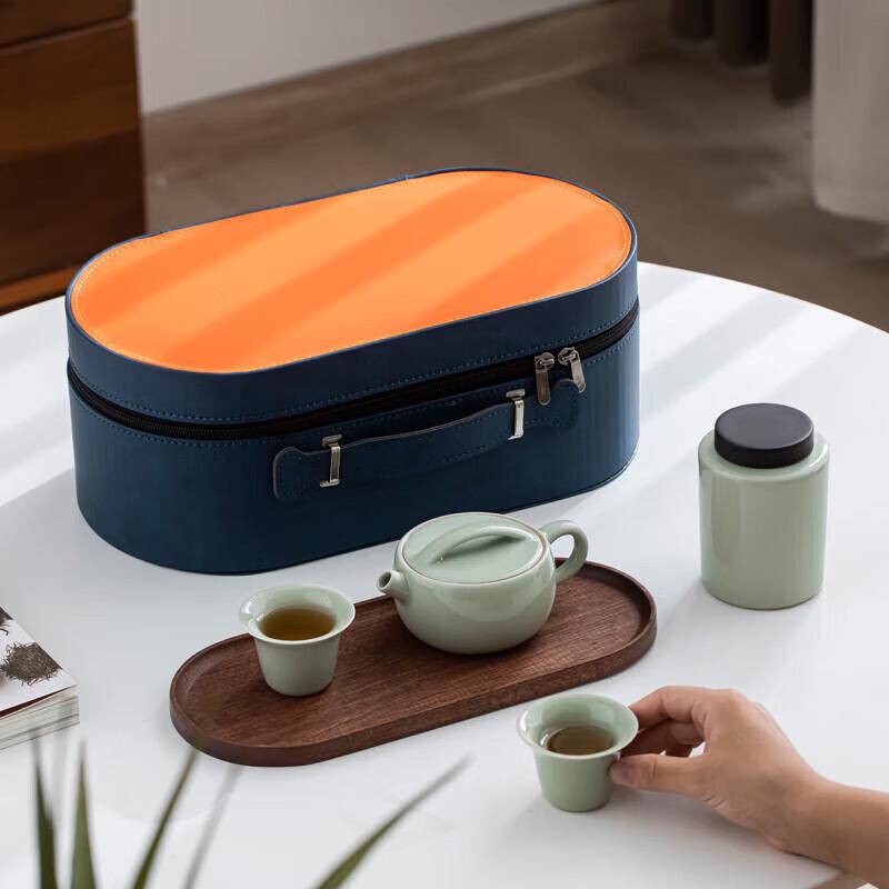 

Hongyu Cuilu Song Green 6-Piece Ceramic Travel Tea Set