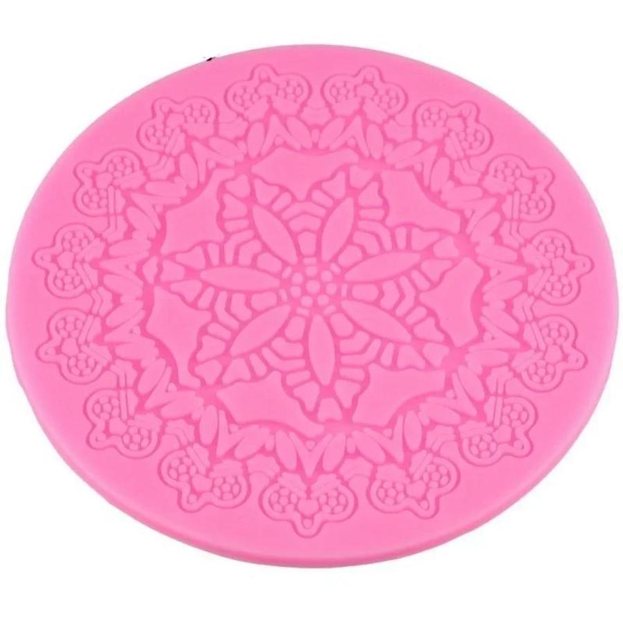 1 Pcs Crown Round Shape Silicone Lace Cake Mold DIY Cake Decorating Mat Household Kitchen Baking Tool Accessories