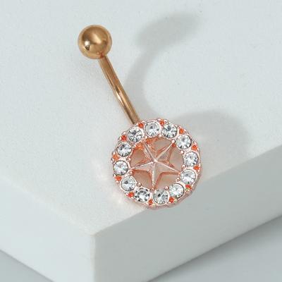 The New Pentagram Round Vermiculite Belly Button Navel Nail Nails Human Puncture Jewelry