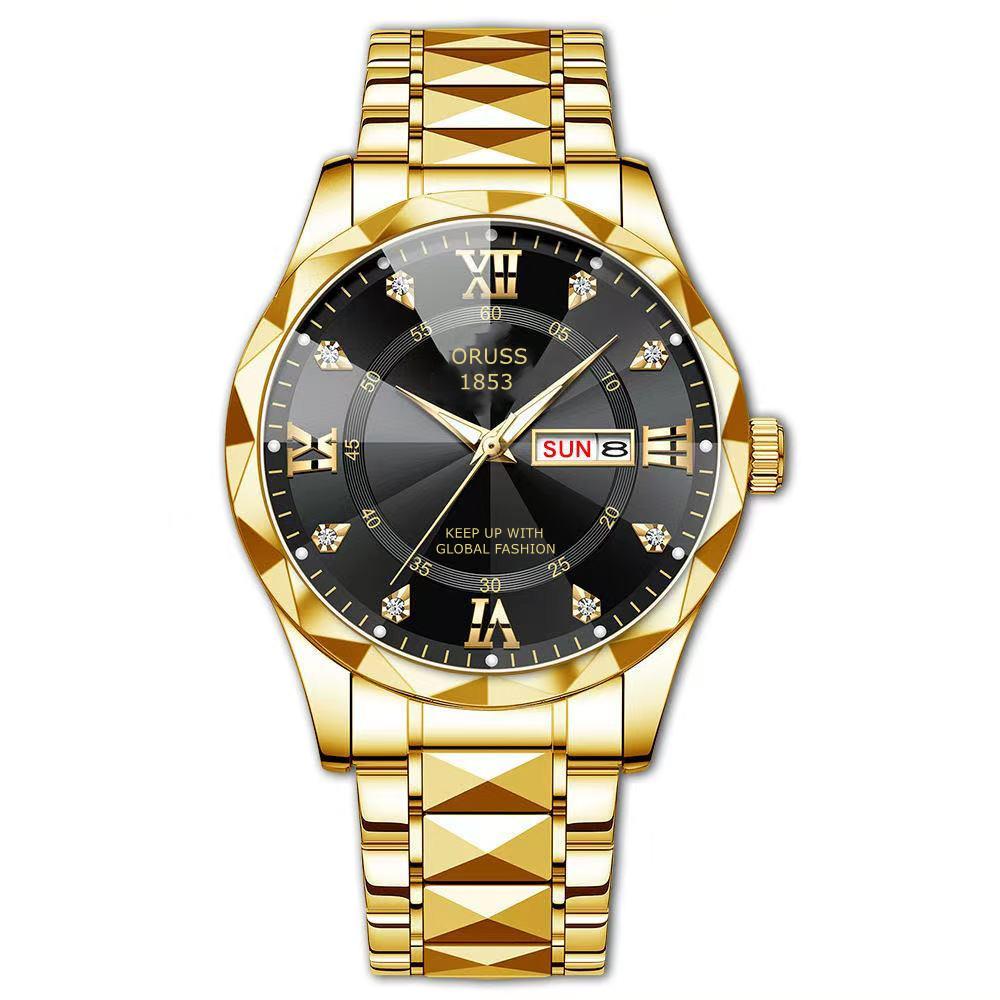 Business Large Dial Watch Luminous Men'S High-End Non-Mechanical Watch Men'S Quartz Calendar Watch Men'S