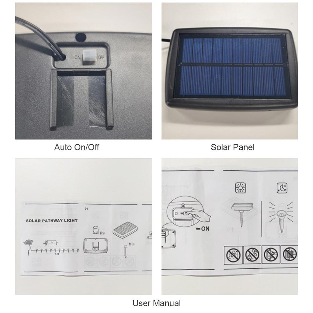 Solar In-Ground Lights 10In1 Lamp In Resistance For Light Patio Ground Glass Outdoor Lawn Decoration Led Powered Weather Pathway