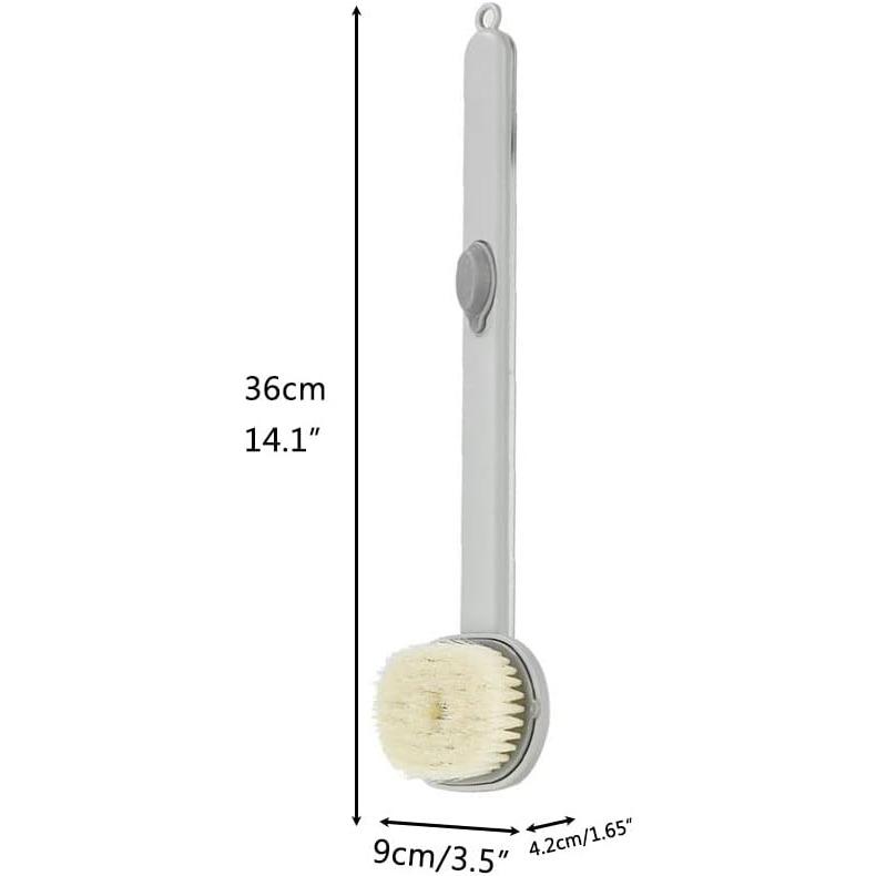Щітка для ванни з довгим ручкою, Багатофункціональна знімна скраб-щітка для спини та тіла, Губка-скраб для тіла, Щітка для ванни
