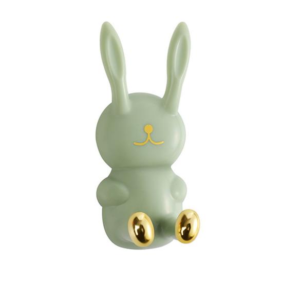 Cartoon Bunny Shape Toothbrush Holder Strong Load-bearing Easy To Install Wall-Mounted Hook Toothbrush Organizer Bathroom Decoration