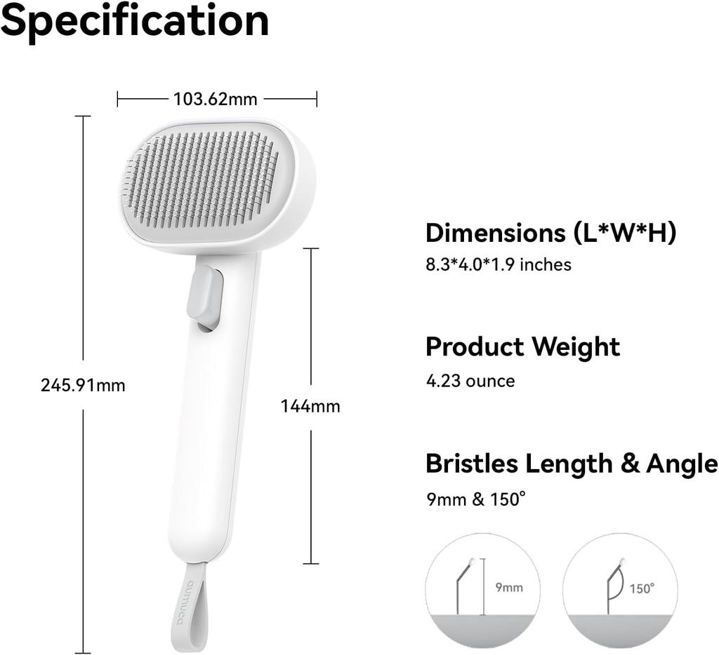 Cat Brush for Shedding, Cat Brushes for Indoor Cats, Cat Brush for Long or Short Haired Cats, Cat Hair Brush Cat Grooming Deshedding Brush