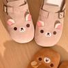 Easy bear baotou half-drag women's spring new heightened thick bottom heightened lazy baotou slippers