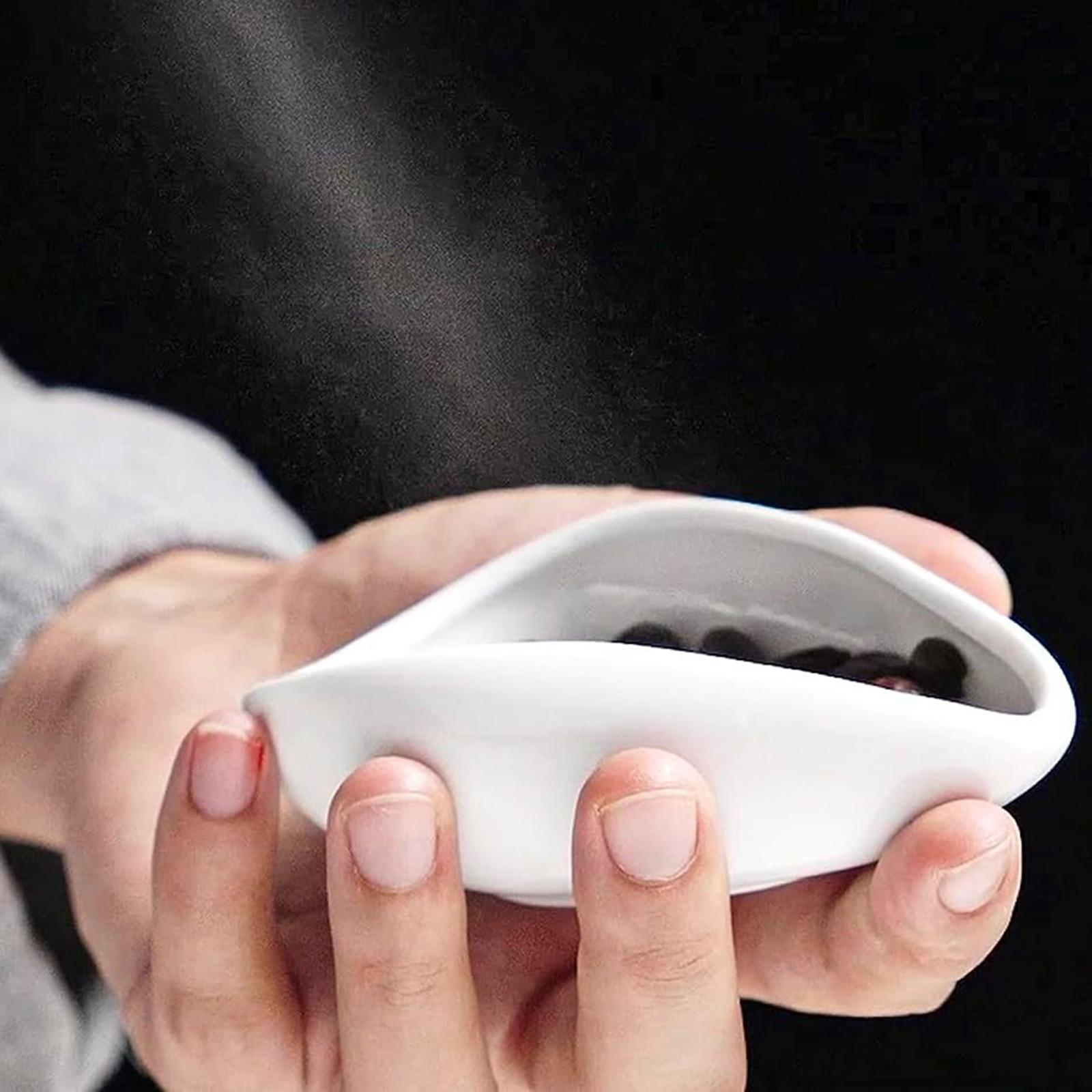 Ceramic Coffee Bean Weighing Bowl Dosing Bowl Single Coffee Tray Loose Leaf Tea Presentation Kitchen Accessories