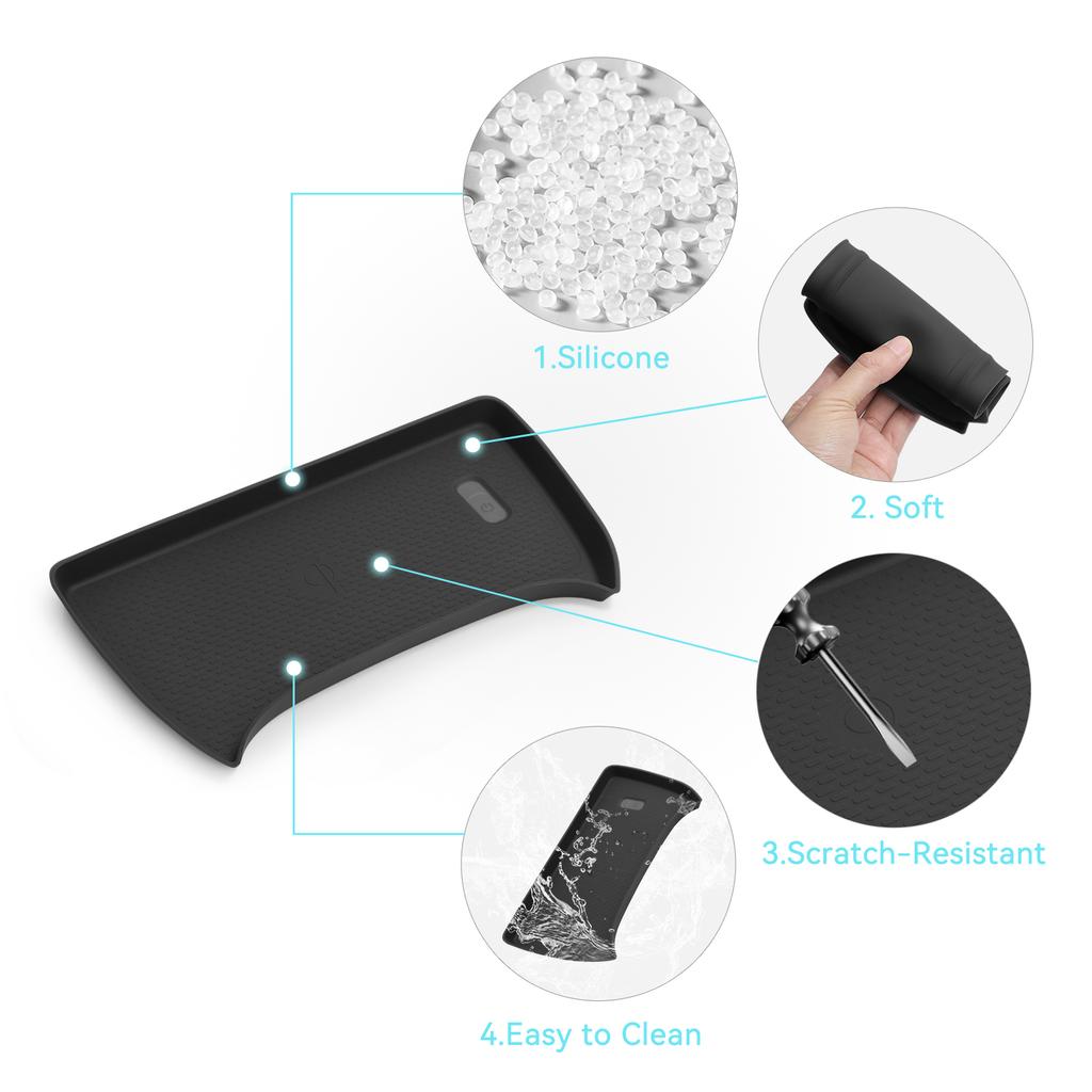 for Subaru Crosstrek 2025 Car Anti-Slip Pad Silicone Center Console Wireless Charger Interior Accessories Black