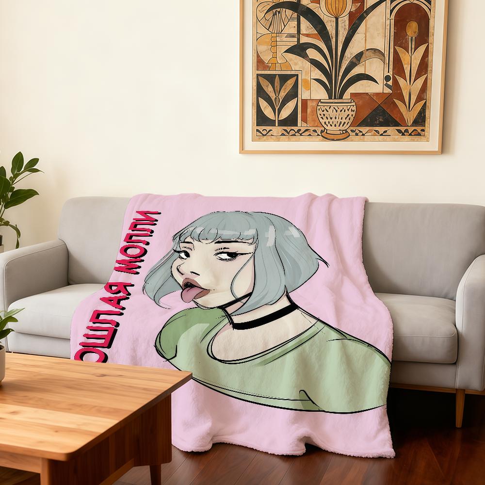 

Band P-Poshlaya M-Molly Blanket Super Warm Comfortable Plush Throw Blanket Child Home Sofa Bedroom Gift 30x40in