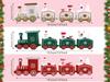 Christmas Wooden/Plastic Train Mini Painted Train Decoration Train Desktop Ornament For Xmas Party Winter Festival Gift