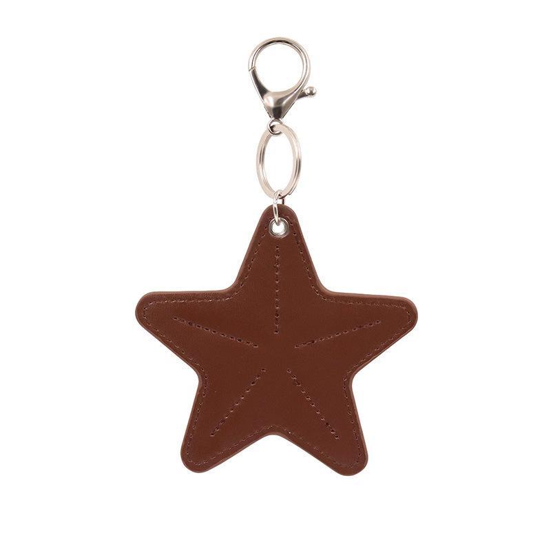 Trendy Pentagram Star Keychain Cute Cartoon DIY Bag Charm Waterproof Acrylic for Backpack Phone Pendant Gift for Teens