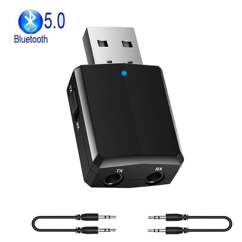 3 In 1 USB Bluetooth 5.0 Receiver Wireless Bluetooth Adapter 3.5mm AUX Jack For Car Music Stereo Audio Adapter For TV Headphones