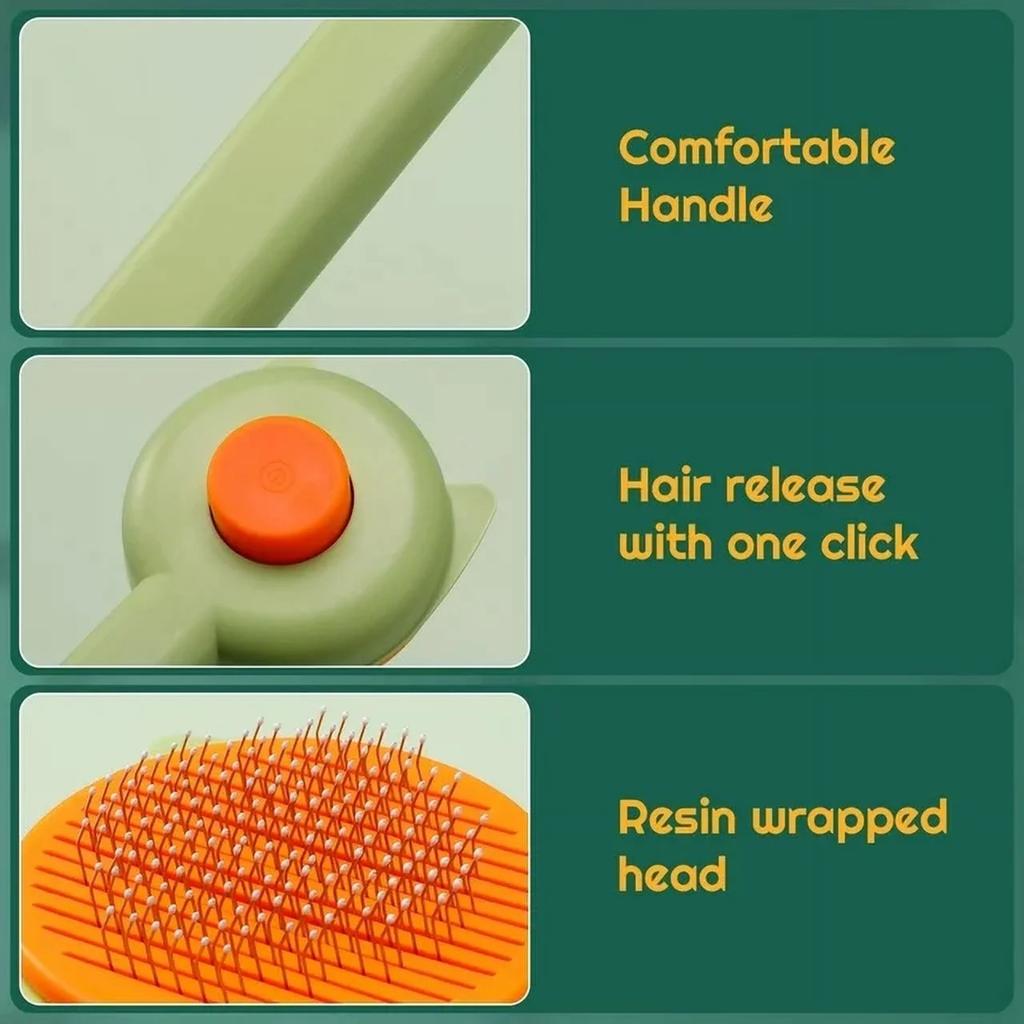 Pet Supplies Stainless Steel Cute Shape Pet Pin Comb Self-Cleaning Cat Comb Floating Hair Removal Pet Comb