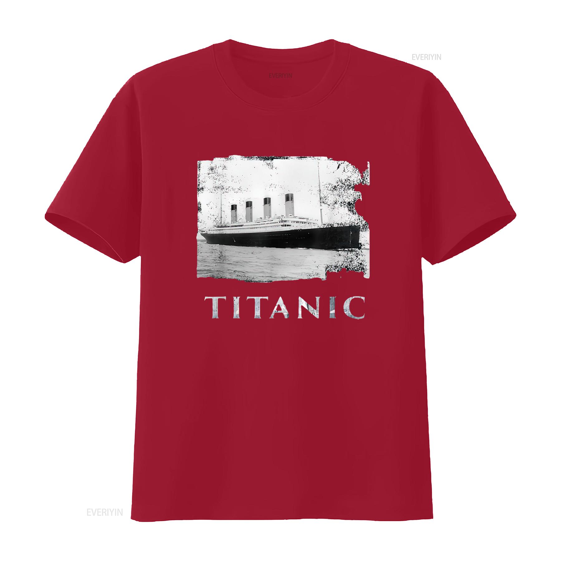 

Titanic Sinking History Womens T Shirt Black vintage Washed Breathable fashion Stretched Comfortable graphic Casual Stylish S
