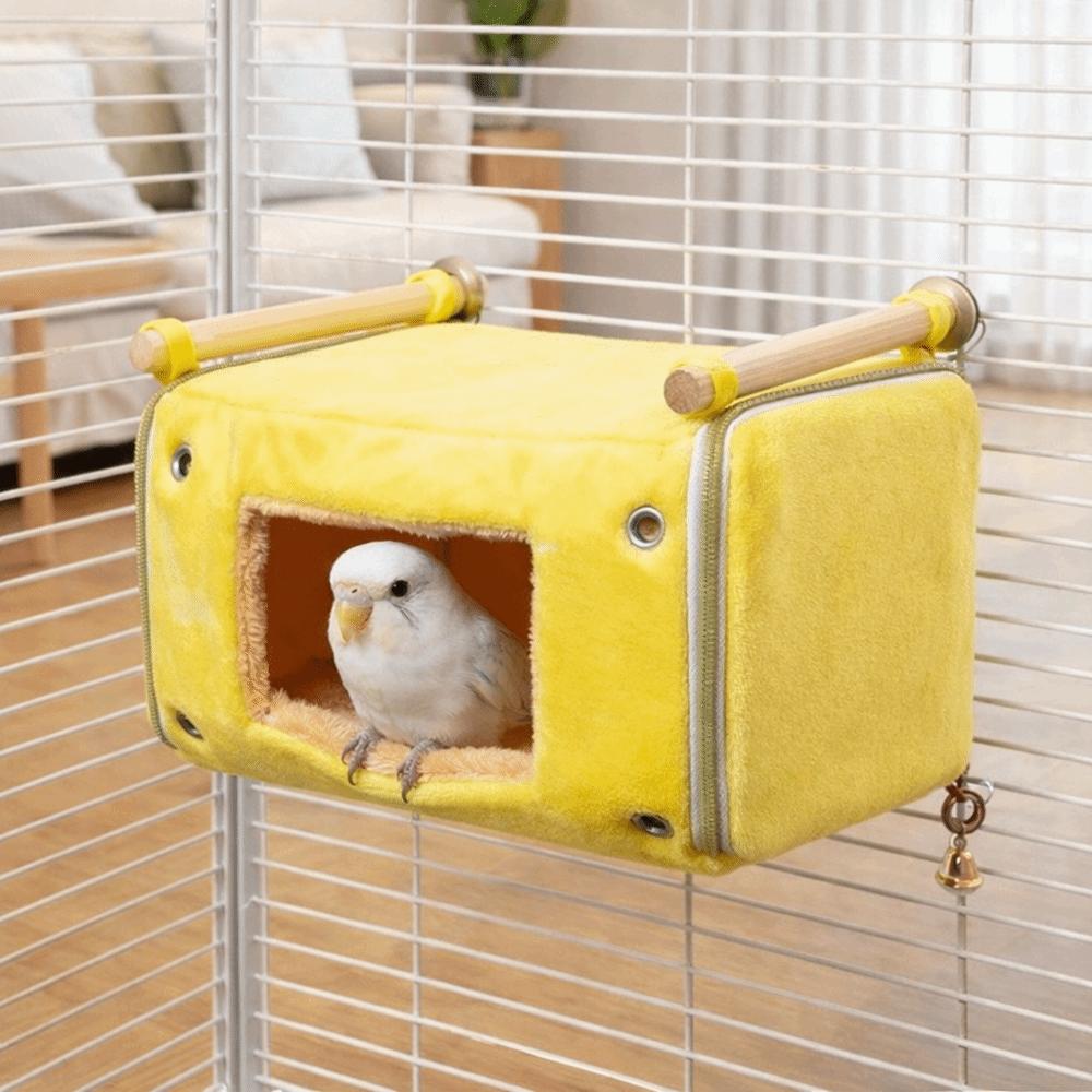 Plush Warm Bird Hanging Nest Thicken Parrot Roosting House Parrot Hammock  for Parrot Hamster