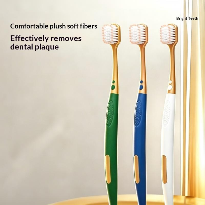7Pcs Wide Head Adult Soft Bristle Toothbrushes Bathroom Essential Household Toothbrush for Men Women Daily Cleaning
