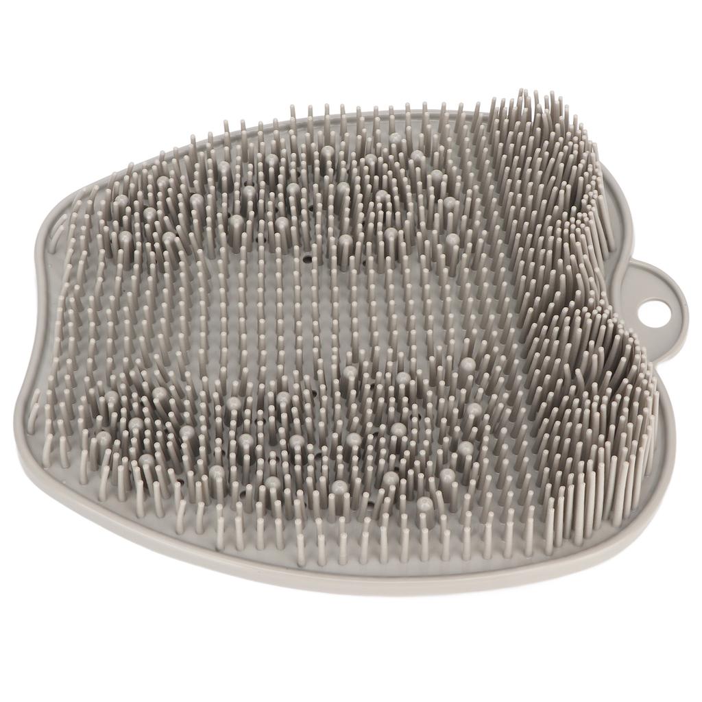 Shower Foot Scrubber Mat Pad Exfoliate Massager with Non Slip Suction Cup Bath Brush Grey