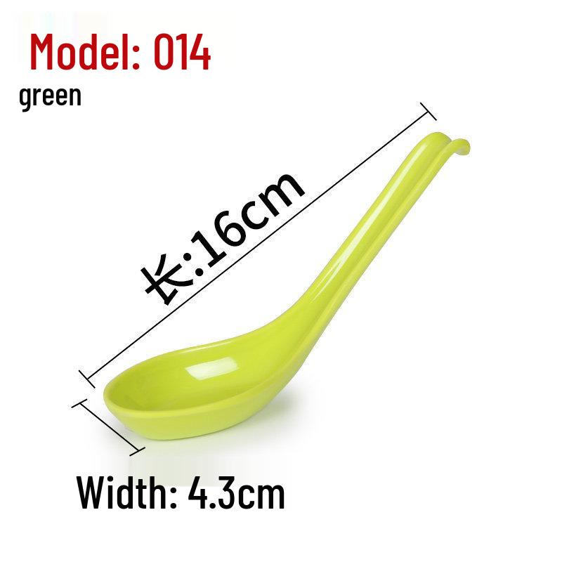 Xiangyuanmei Long Handle Colorful Melamine Soup Spoon - Imitation Porcelain for Hotel and Restaurant Use