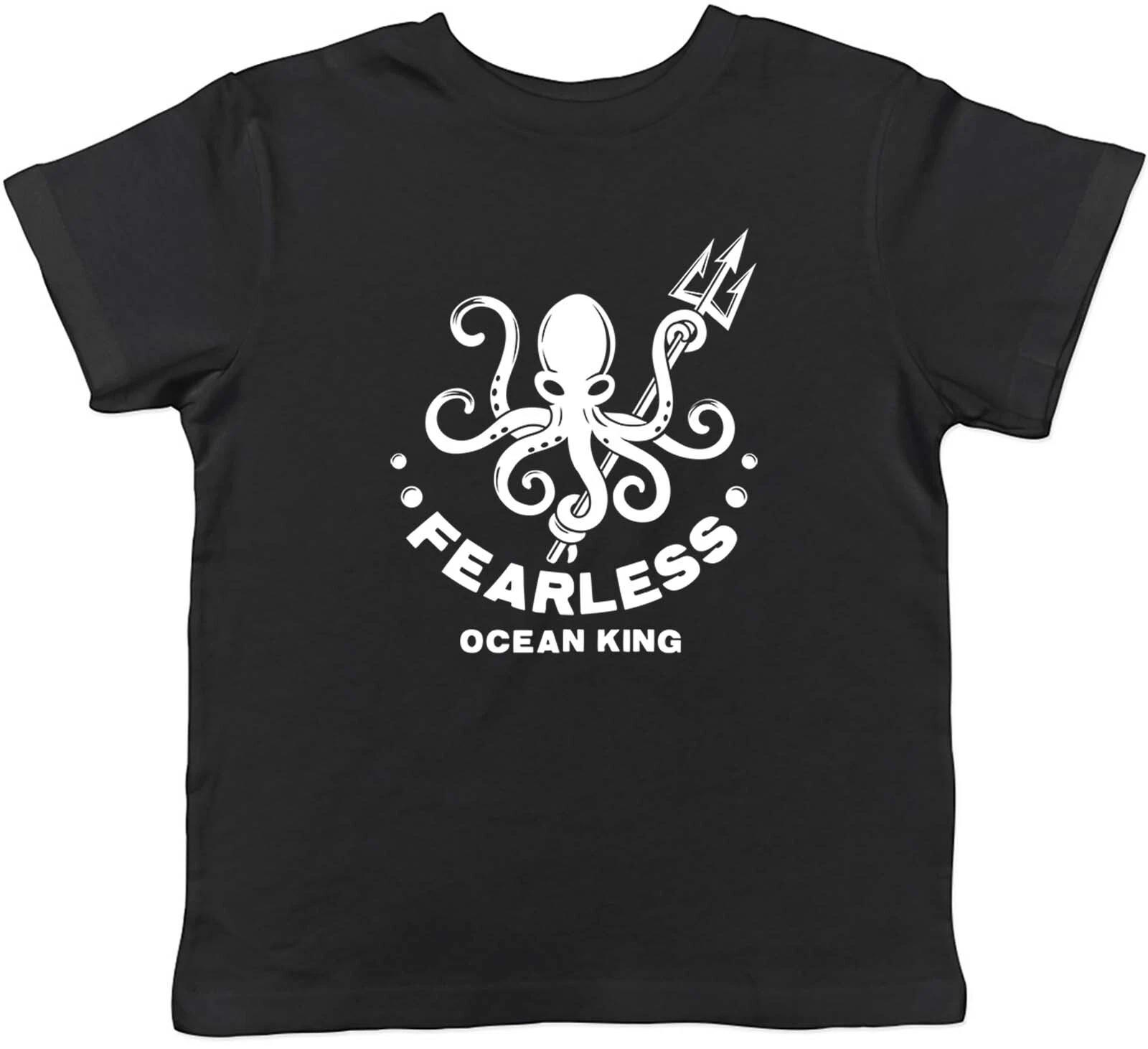 Octopus Kids T-Shirt Fearless Ocean King Tentacles Sea Childrens Boys Girls Gift 150