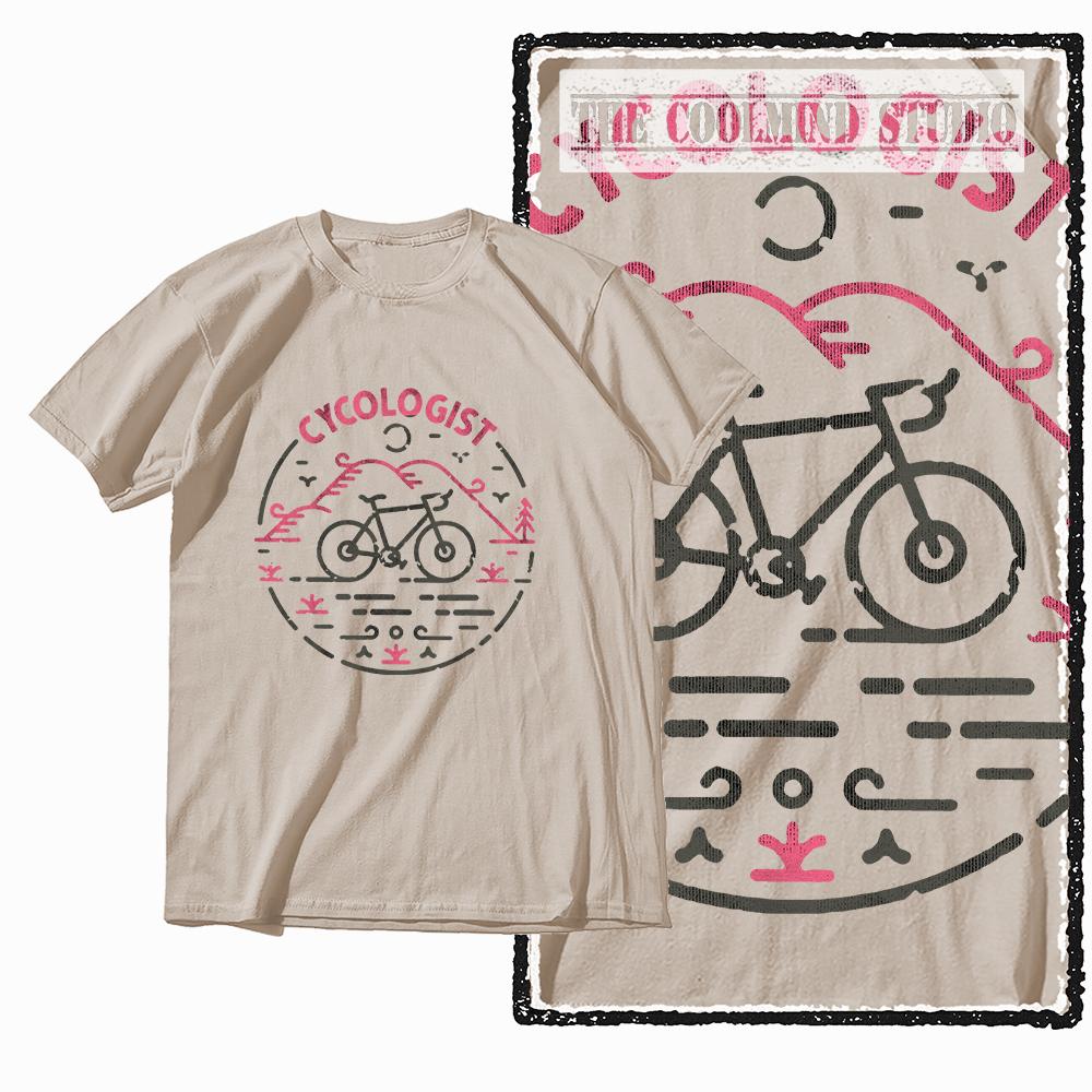 Coolmind Z1106100% Cotton Bike Printed Exclusive Graphic Men T Shirt Cotton Men Tshirt T-shirt for Men Loose Tee Shirt