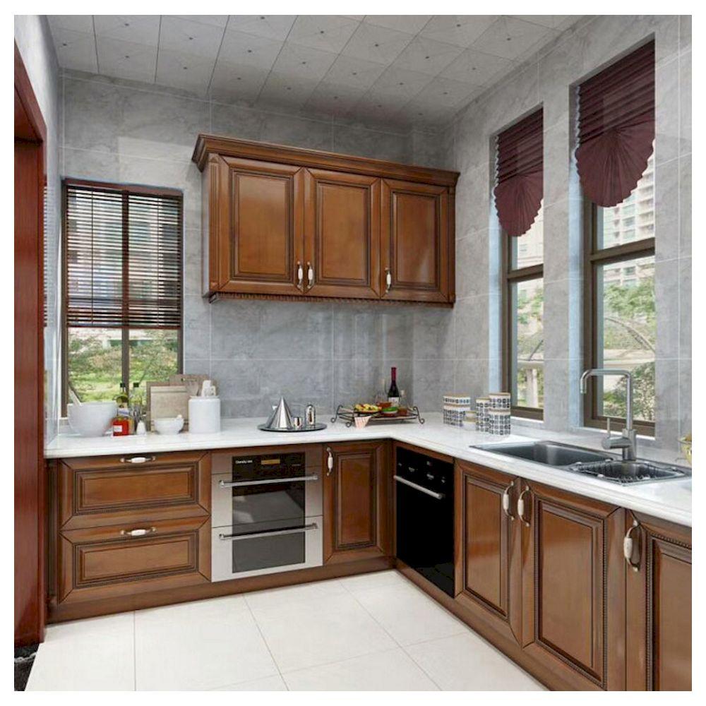 PRIMA White Oak Luxury American Custom Kitchen Cabinet Shaker Style Cabinet Door Farmhouse Kitchen Cabinet Furniture Set