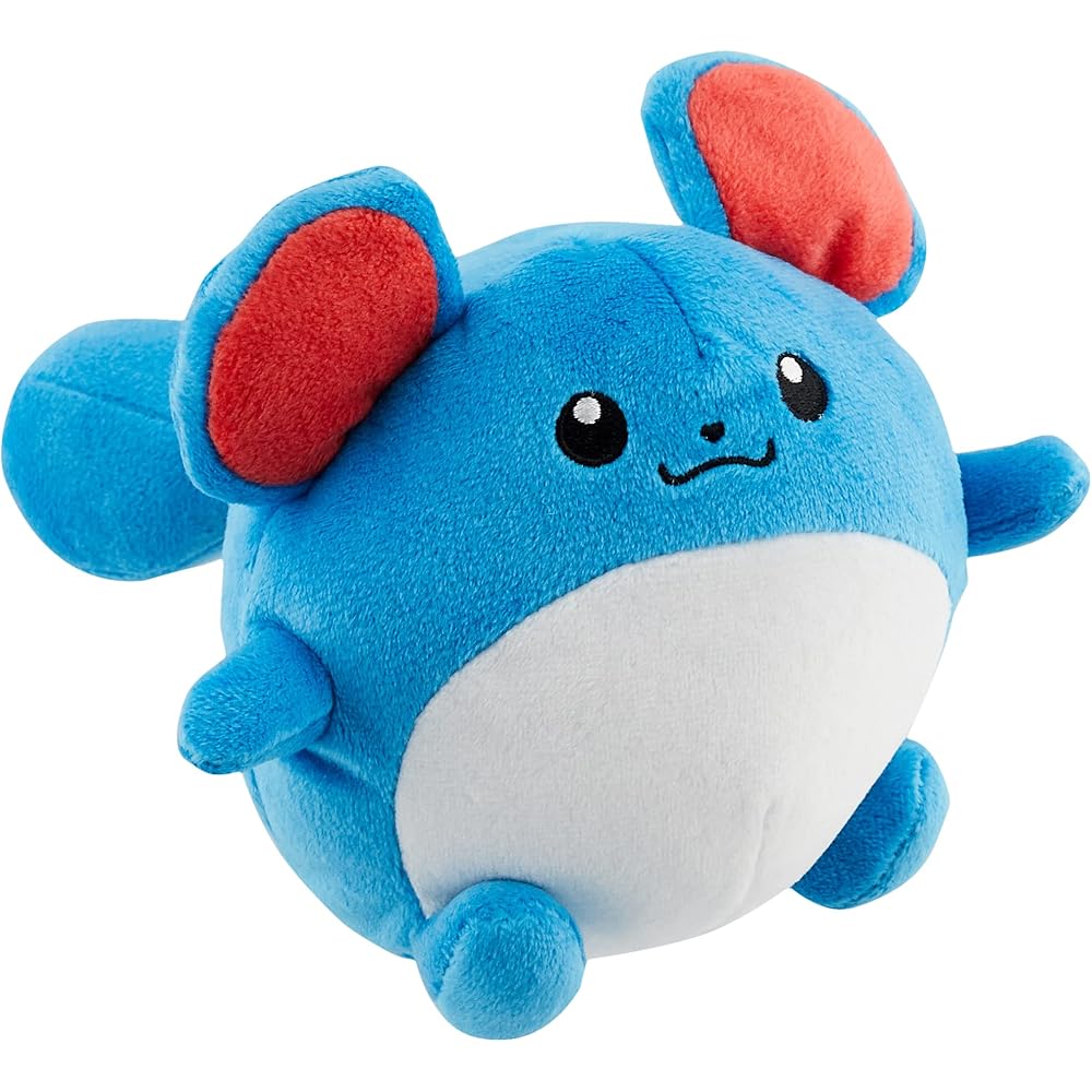 Sanei Boeki Pokmon All Star Collection Marill Plush Toy 15x11x14cm Soft Stuffed Animal