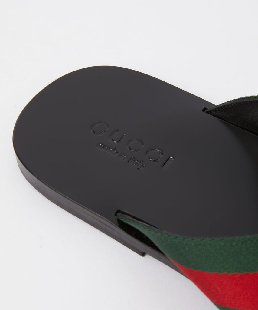 Gucci Web Size cm 630307 Men's Sandals, Beige/Ebony, 28.0 (Product Code H9020)