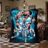 Lionel Messi Print Flannel Blanket Soft Warm Sofa Bed Throw Blanket For Home Office Bedroom