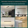 120CM Household Minimalist LED Chandelier 3 Lighting Modes Electric Ceiling Lamp Remote Control Dining Room Pendant Light